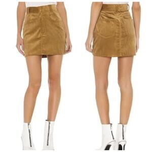 RE/DONE 90s Western Ultra High Rise Corduroy Mini Skirt 27 Camel Y2K Fall Winter